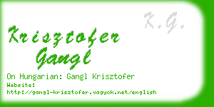 krisztofer gangl business card